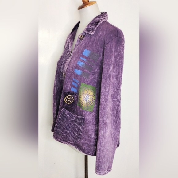 HAND PRINTED SOFT JACKET - Picture 3 of 10